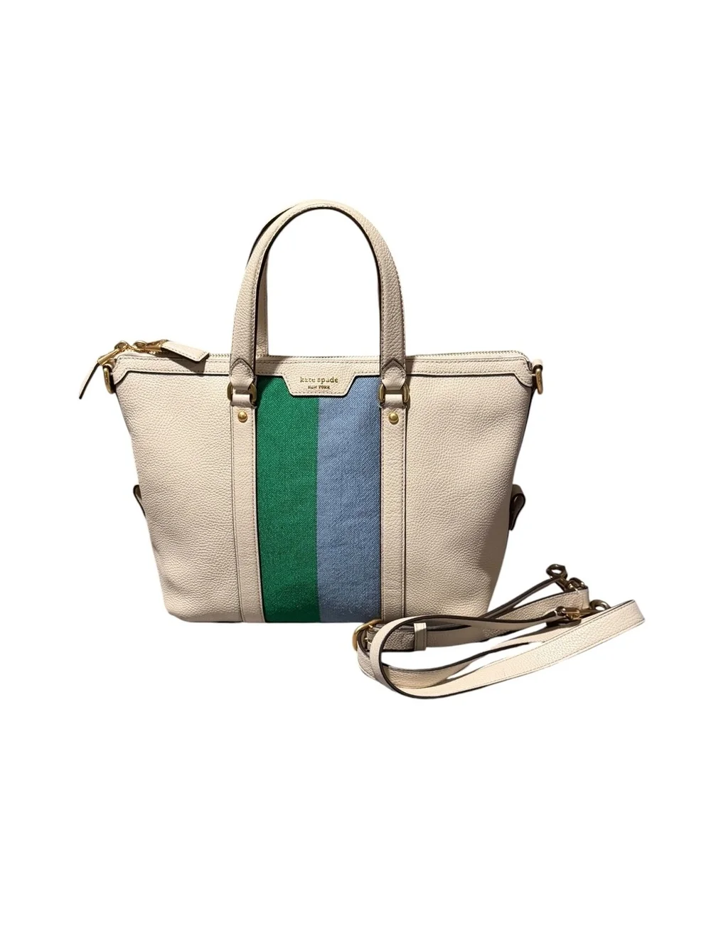 Kate Spade Racing Stripe Faye Medium Satchel